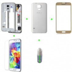 Rama Samsung Galaxy S5 + capac baterie + geam sticla+loca cleaner+folie sticla foto