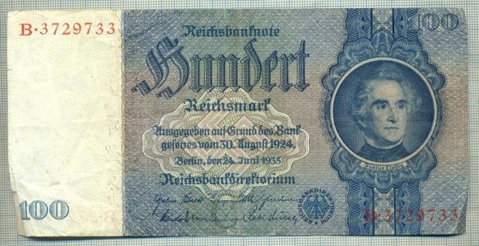A 144 BANCNOTA-GERMANIA- 100 MARK- anul 1935 -SERIA 3729733 -starea care se vede