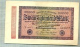 A 152 BANCNOTA-GERMANIA -20 000 MARK- anul 1923-SERIA 695637-starea care se vede, Europa