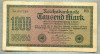 A 102 BANCNOTA-GERMANIA - 1000 MARK- anul 1922 -SERIA 087230-starea care se vede, Europa