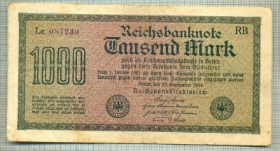 A 102 BANCNOTA-GERMANIA - 1000 MARK- anul 1922 -SERIA 087230-starea care se vede foto