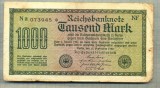 A 112 BANCNOTA-GERMANIA - 1000 MARK- anul 1922 -SERIA 073945-starea care se vede, Europa