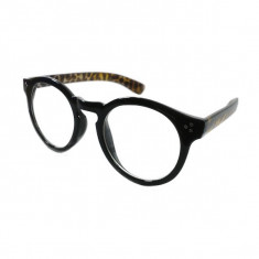 OCHELARI TOCILAR STIL JOHNNY DEPP LENTILE TRANSPARENTE BRATE ANIMAL PRINT foto