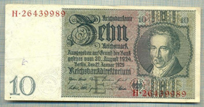 A 124 BANCNOTA-GERMANIA- 10 MARK- anul 1929 -SERIA 26439989 -starea care se vede foto