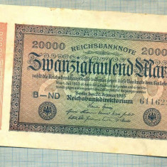 A 190 BANCNOTA-GERMANIA -20 000 MARK- anul 1923-SERIA 611622-starea care se vede