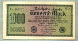 A 105 BANCNOTA-GERMANIA - 1000 MARK- anul 1922 -SERIA 409737-starea care se vede, Europa