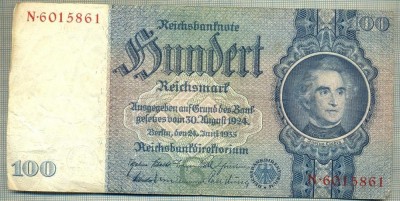 A 134 BANCNOTA-GERMANIA- 100 MARK- anul 1935 -SERIA 6015861 -starea care se vede foto