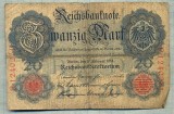 A 167 BANCNOTA-GERMANIA - 20 MARK- anul 1914 -SERIA 1240271 -starea care se vede, Europa