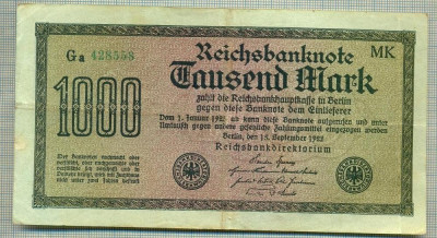 A 111 BANCNOTA-GERMANIA - 1000 MARK- anul 1922 -SERIA 428558-starea care se vede foto