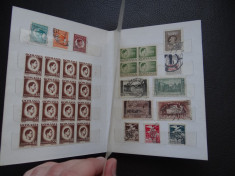 624 Clasor a6 cu timbre romania veche stampilate si blocuri foto