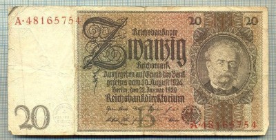 A 148 BANCNOTA-GERMANIA- 20 MARK- anul 1929 -SERIA 48165754 -starea care se vede foto