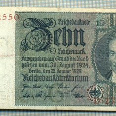 A 174 BANCNOTA-GERMANIA- 10 MARK- anul 1929 -SERIA 27742550 -starea care se vede