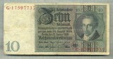 A 162 BANCNOTA-GERMANIA- 10 MARK- anul 1929 -SERIA 17597737 -starea care se vede, Europa