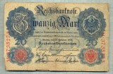 A 164 BANCNOTA-GERMANIA - 20 MARK- anul 1914 -SERIA 3735273 -starea care se vede