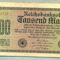 A 187 BANCNOTA-GERMANIA - 1000 MARK- anul 1922 -SERIA 724835-starea care se vede