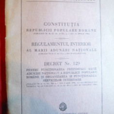 MAN -Constitutia RPR -Regulament interior MAN ,Decret 129 - 1949