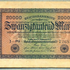 A 119 BANCNOTA-GERMANIA -20 000 MARK- anul 1923-SERIA 726814-starea care se vede