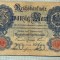 A 158 BANCNOTA-GERMANIA - 20 MARK- anul 1908 -SERIA 4605217 -starea care se vede