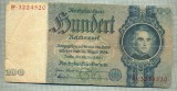 A 135 BANCNOTA-GERMANIA- 100 MARK- anul 1935 -SERIA 3224520 -starea care se vede, Europa