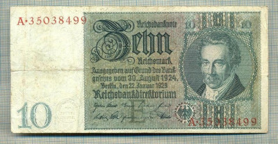 A 192 BANCNOTA-GERMANIA- 10 MARK- anul 1929 -SERIA 35038499 -starea care se vede foto