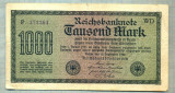 A 185 BANCNOTA-GERMANIA - 1000 MARK- anul 1922 -SERIA 373364-starea care se vede, Europa