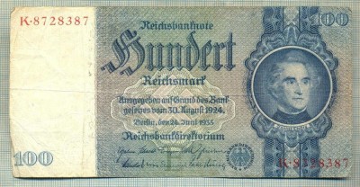 A 146 BANCNOTA-GERMANIA- 100 MARK- anul 1935 -SERIA 8728387 -starea care se vede foto