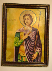 Icoana veche pictata - Sfantul Dumitru - 1940 / Icoana pictata Sf. Dumitru foto