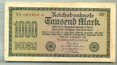 A 106 BANCNOTA-GERMANIA - 1000 MARK- anul 1922 -SERIA 087404-starea care se vede foto