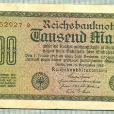 A 188 BANCNOTA-GERMANIA - 1000 MARK- anul 1922 -SERIA 152927-starea care se vede