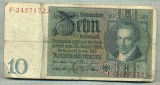 A 136 BANCNOTA-GERMANIA- 10 MARK- anul 1929 -SERIA 24571723 -starea care se vede