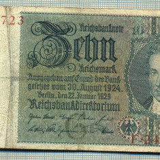 A 136 BANCNOTA-GERMANIA- 10 MARK- anul 1929 -SERIA 24571723 -starea care se vede