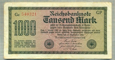 A 104 BANCNOTA-GERMANIA - 1000 MARK- anul 1922 -SERIA 540321-starea care se vede foto