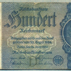 A 140 BANCNOTA-GERMANIA- 100 MARK- anul 1935 -SERIA 1737876 -starea care se vede