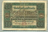 A 113 BANCNOTA-GERMANIA - 10 MARK- anul 1920 -SERIA 3258729-starea care se vede, Europa