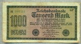 A 101 BANCNOTA-GERMANIA - 1000 MARK- anul 1922 -SERIA 303531-starea care se vede