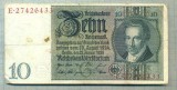 A 159 BANCNOTA-GERMANIA- 10 MARK- anul 1929 -SERIA 27426433 -starea care se vede