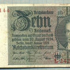 A 177 BANCNOTA-GERMANIA- 10 MARK- anul 1929 -SERIA 24294144 -starea care se vede