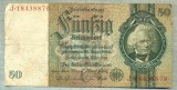 A 201 BANCNOTA-GERMANIA- 50 MARK- anul 1933 -SERIA 18438879 -starea care se vede