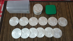 Monede argint PUR 999, American Eagle, cu FACTURA, investitie/cadou, 31g/buc foto