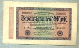 A 205 BANCNOTA-GERMANIA -20 000 MARK- anul 1923-SERIA 323603-starea care se vede