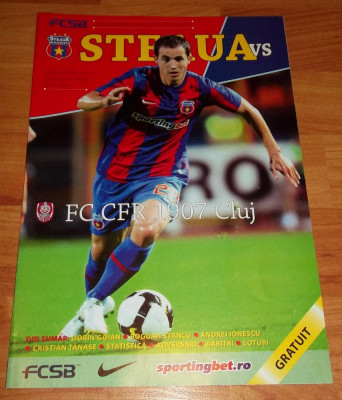 program meci Steaua - CFR Cluj 2009 foto