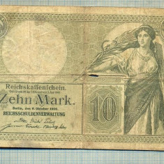 A 231 BANCNOTA-GERMANIA - 10 MARK- anul 1906-SERIA 2906961-starea care se vede