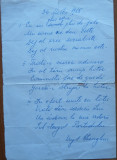 Poezie olografa scrisa de Virgil Gheorghiu la moartea lui Gheorghiu Dej , 1965