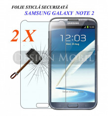 2X FOLIE DE STICLA SAMSUNG GALAXY NOTE 2 (N7100) TEMPERED GLASS (2 BUC ) foto