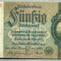 A 224 BANCNOTA-GERMANIA - 50 MARK- anul 1933-SERIA 2331117-starea care se vede