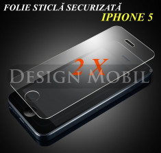 2X FOLIE DE STICLA IPHONE 5 5C 5C TEMPERED GLASS SUPER OFERTA (2 BUC) foto