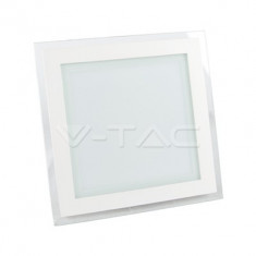 18W Spot LED Sticla - Patrat Alb Rece 6000K foto