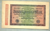 A 234 BANCNOTA-GERMANIA -20 000 MARK- anul 1923-SERIA 817937-starea care se vede, Europa