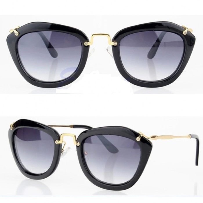 Ochelari soare RETRO DESIGN FASHION material plastic detaliu auriu