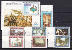 Guineea Bissau 1989 PHILEXFRANCE revolutie MI 1057-1063 +bl.279 MNH w30 foto